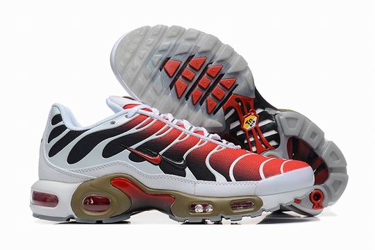 Cheap Nike Air Max Plus Red White Men's TN Shoes-208 - Click Image to Close
